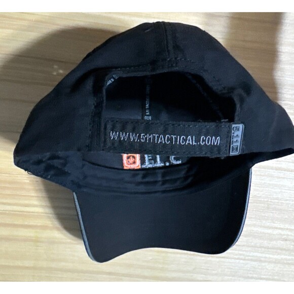 5.11 Tactical Series One Size Black Strapback Baseball Cap/Hat Polyester Cotton - Picture 3 of 6